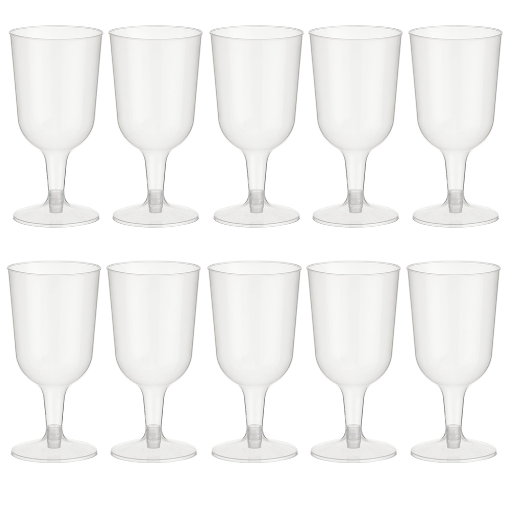Wilko Reusable Wine Glasses 10 Pack Image 1