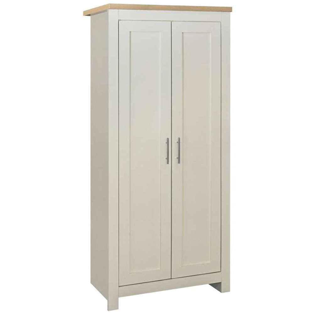 Highgate 2 Door Cream and Oak Wardrobe Image 2