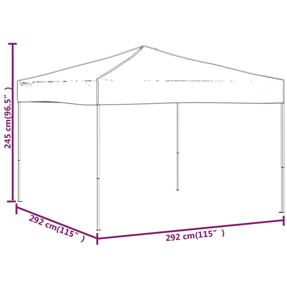 vidaXL 3 x 3m Blue Foldable Party Tent Image 9