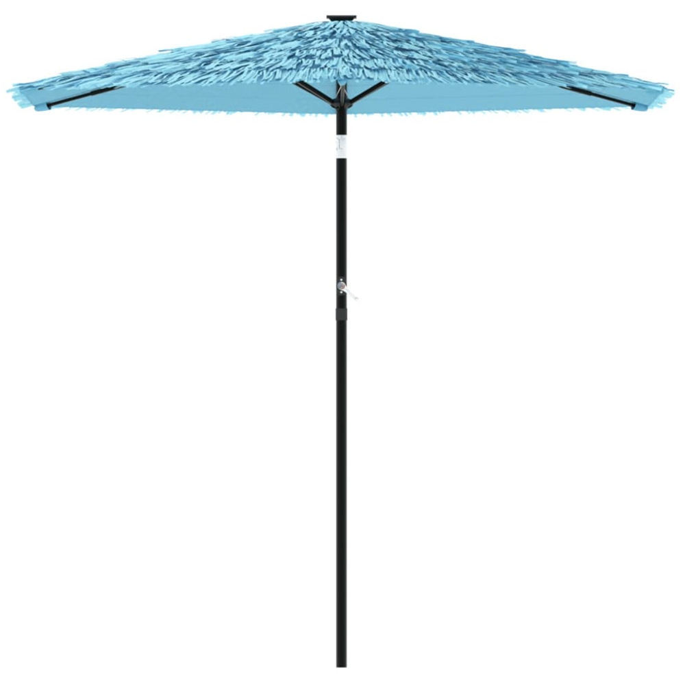 vidaXL Blue Straw Top Garden Parasol with Steel Pole 2.2m Image 2