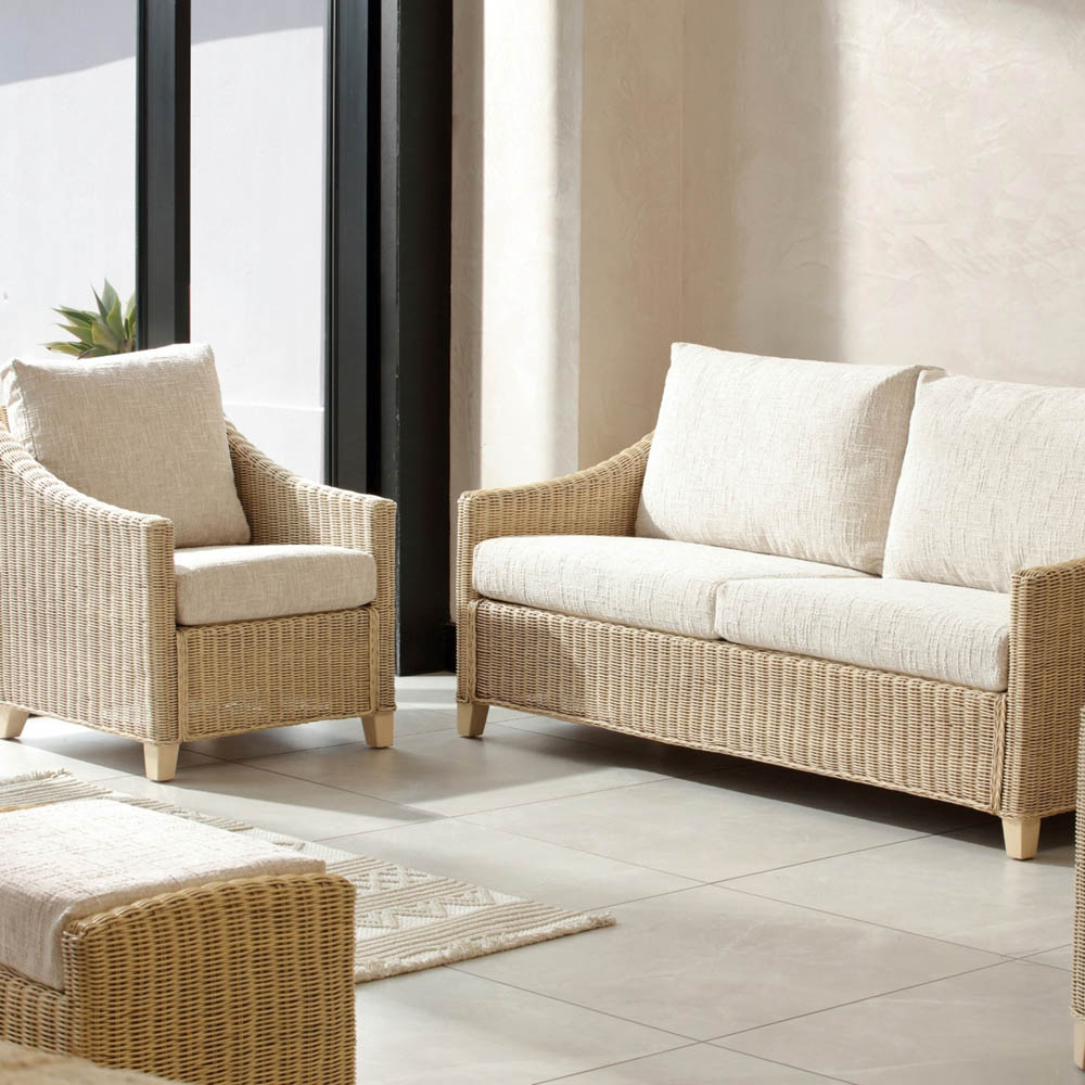 Desser Furniture Dijon 3 Seater Cotton Cream Sofa Image 3