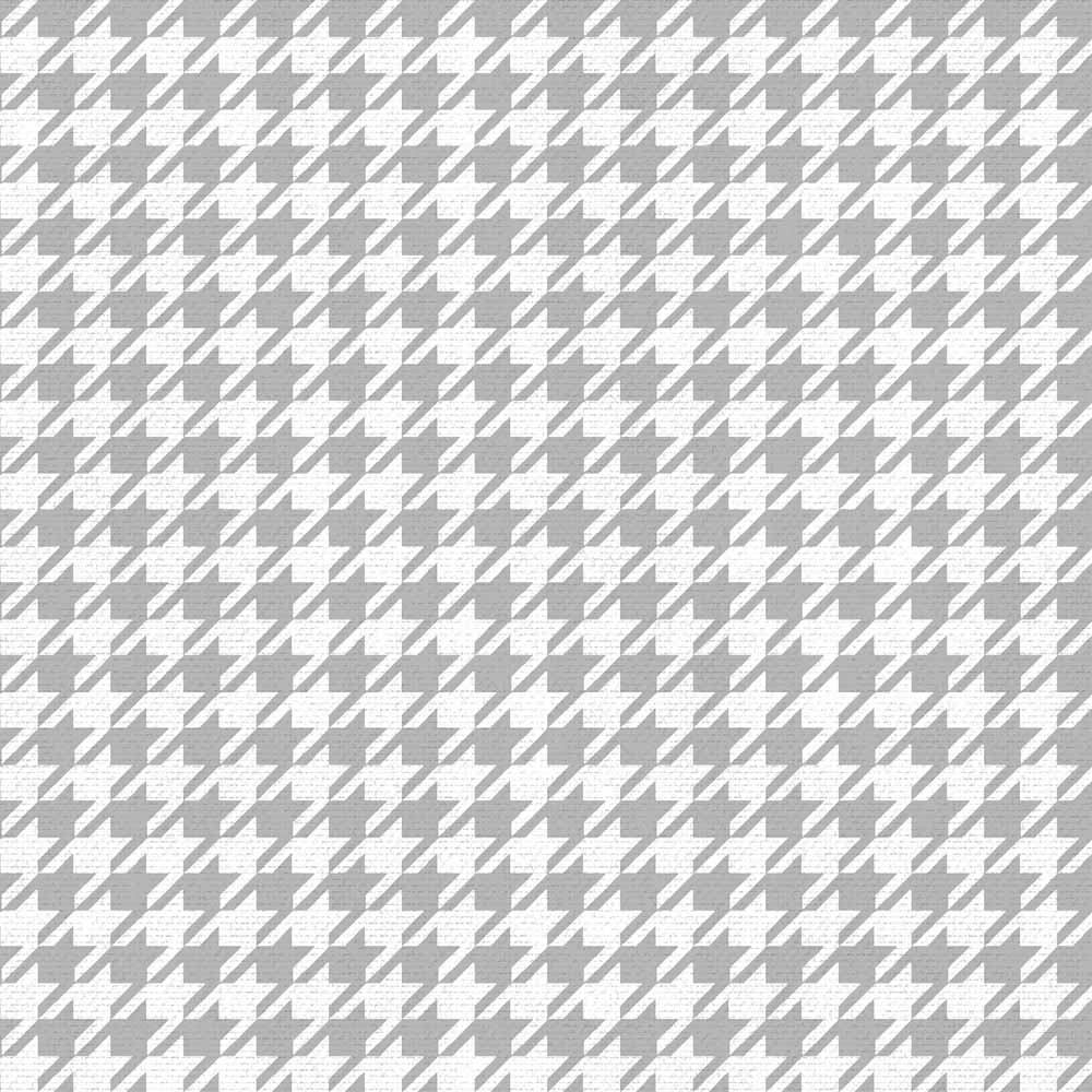 Muriva Houndstooth Silver and White Wallpaper Image 1