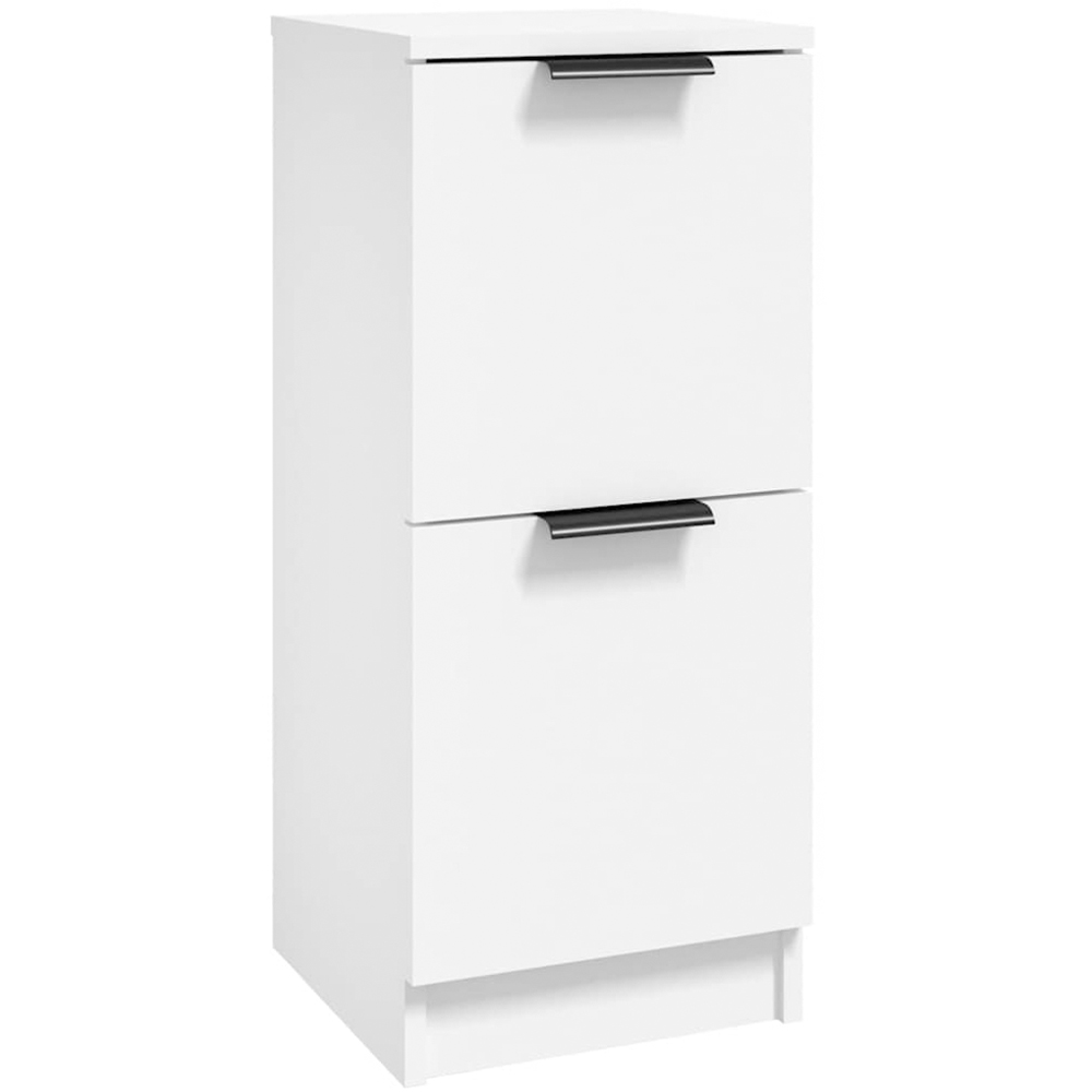 vidaXL 2 Drawer White Slim Sideboard Image 2