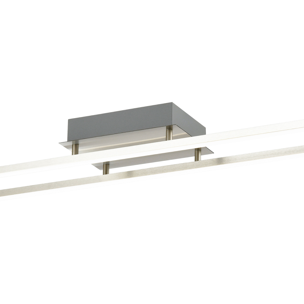 Happy Homewares Strip Brushed Nickel LED Ceiling Light Fitting Image 3
