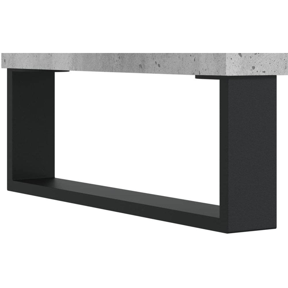 vidaXL 4 Shelf Concrete Grey Wooden Highboard Image 7