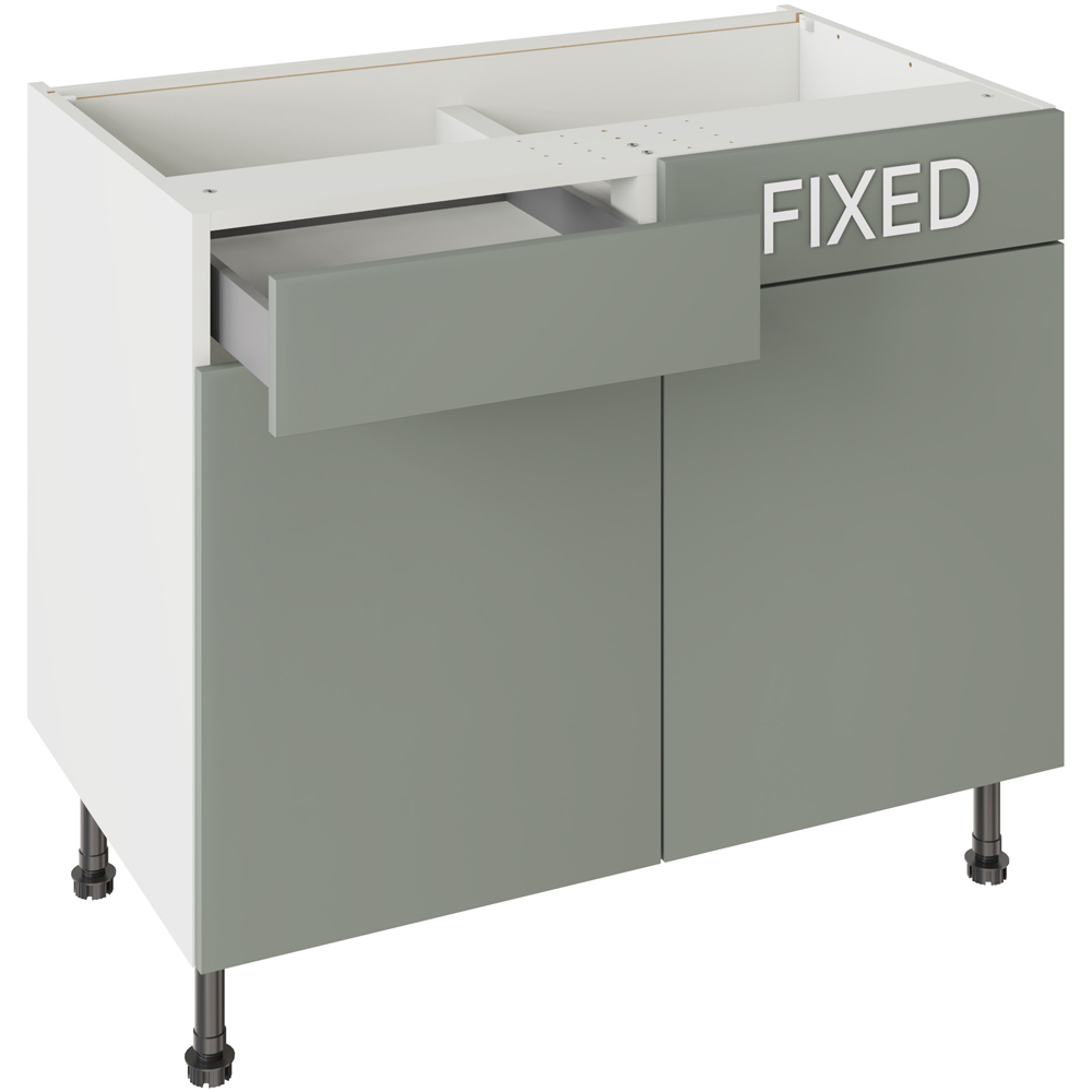 Kitchen Kit Slab Supermatt Agave Green Drawerline Base Cabinet 1000mm Image 3