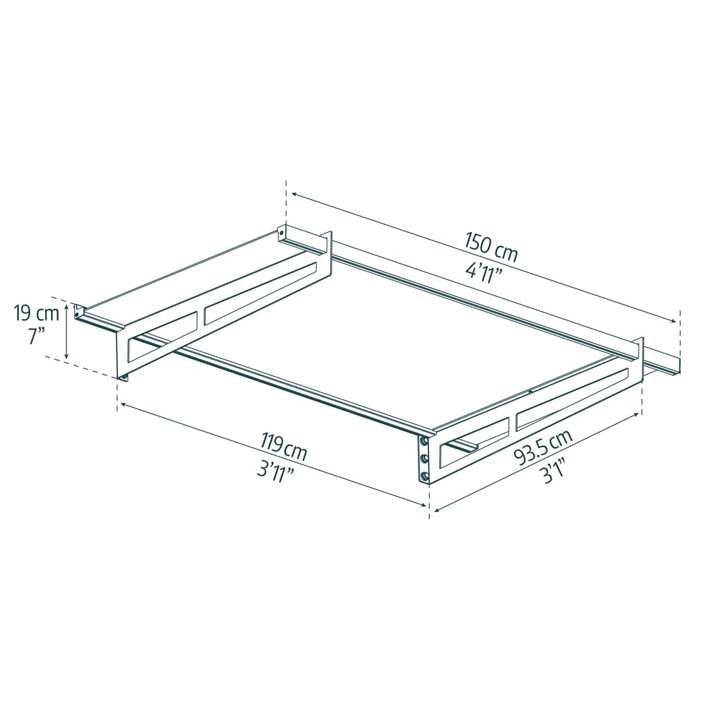 Palram Canopia Bremen 1500 Grey Clear Door Canopy 1.5 x 0.9m Image 6