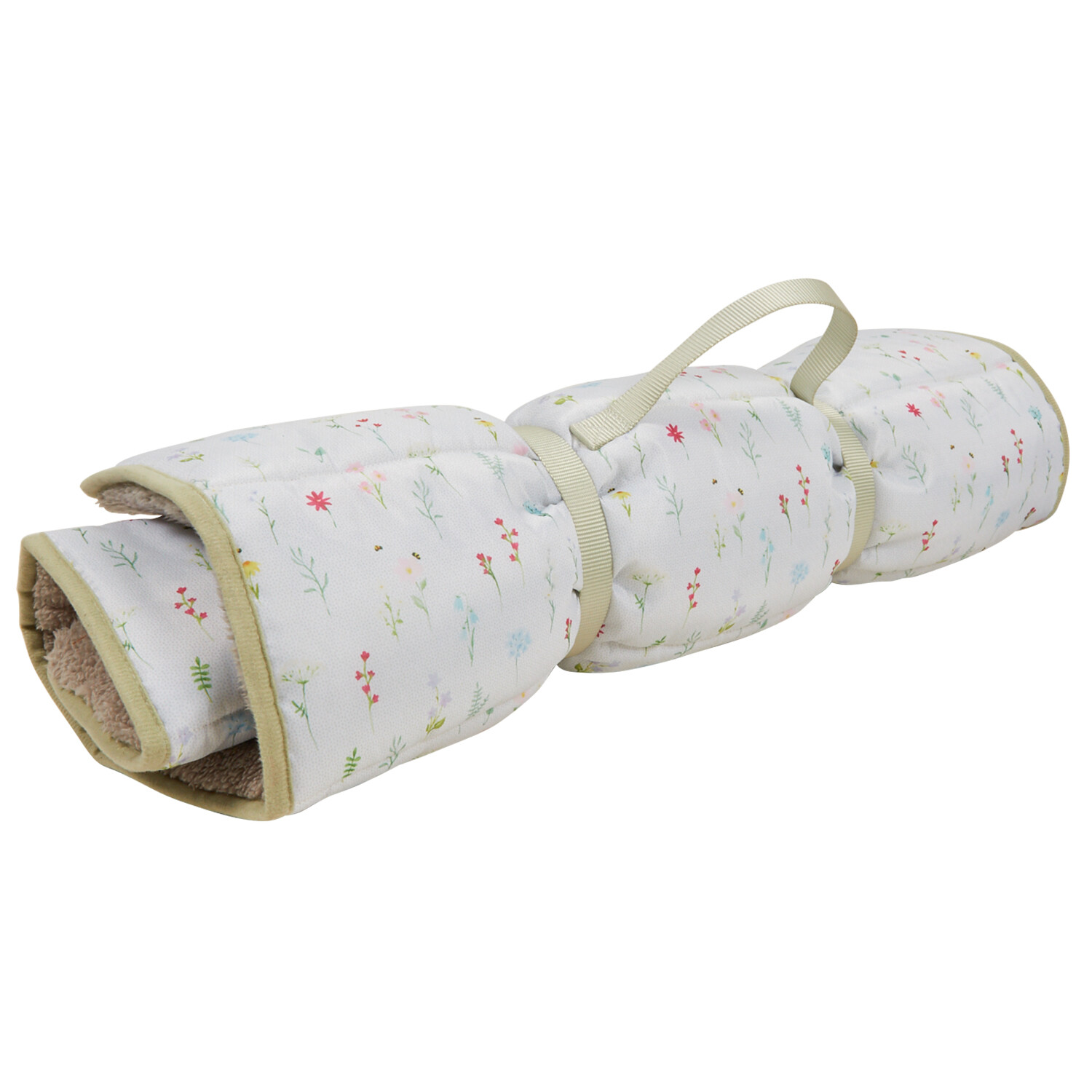 Floral Pet Travel Bed - White Image 1