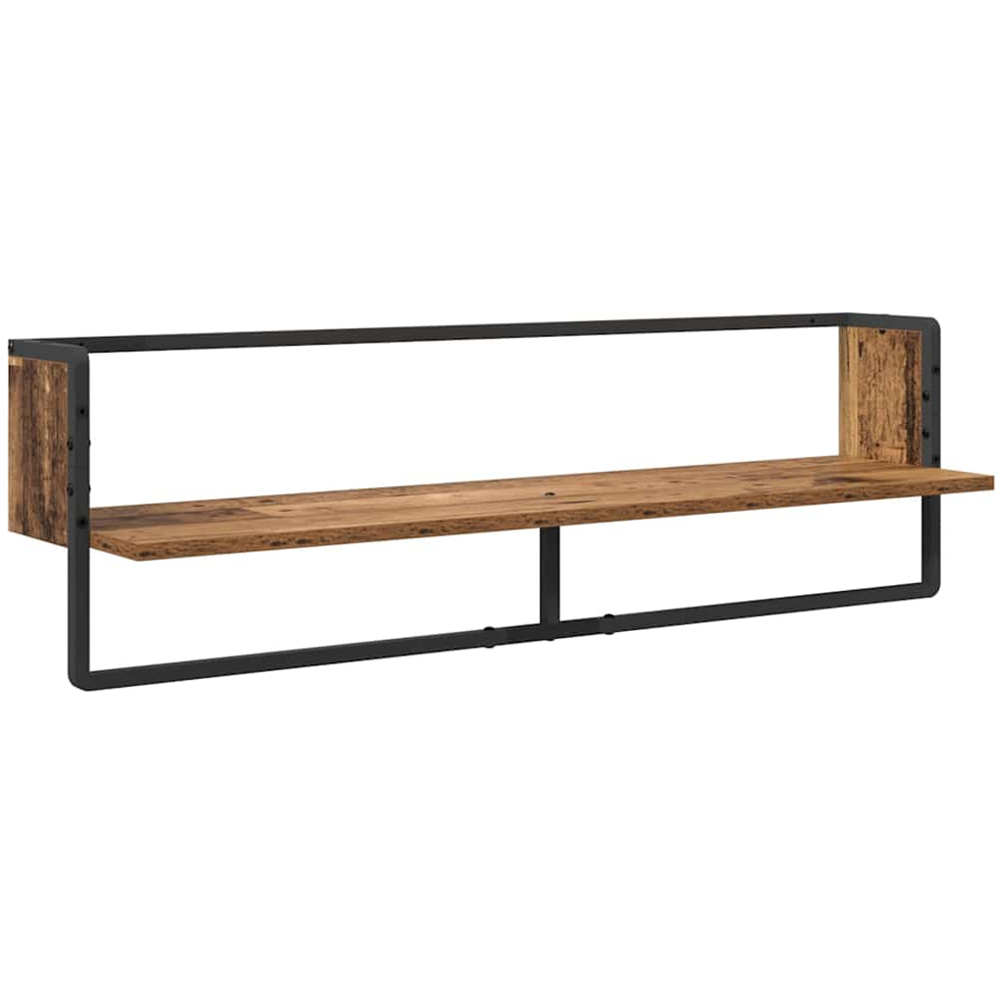 vidaXL 9 Shelf Old Wood Wall Shelf Set of 6 Image 8