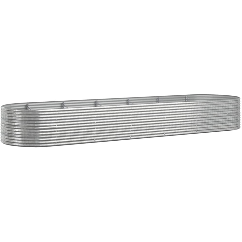 vidaXL Silver Steel Raised Garden Bed 68 x 140 x 510cm Image 1