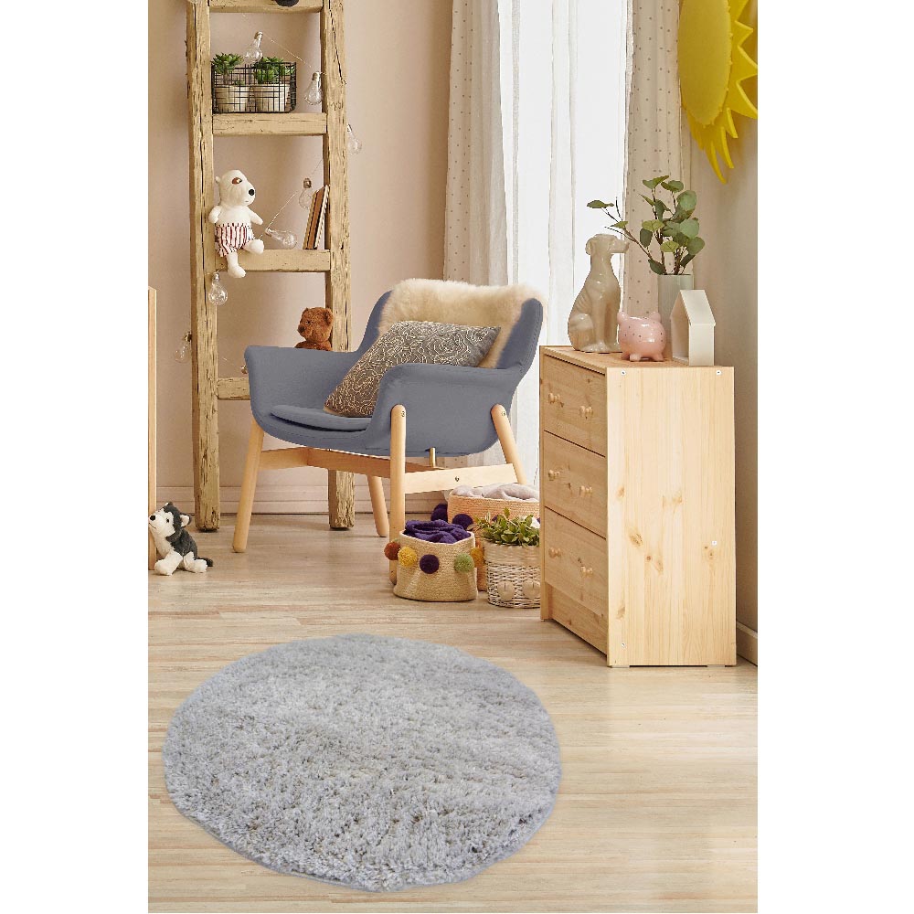 Homemaker Grey Snug Plain Shaggy Rug 67cm Image 4