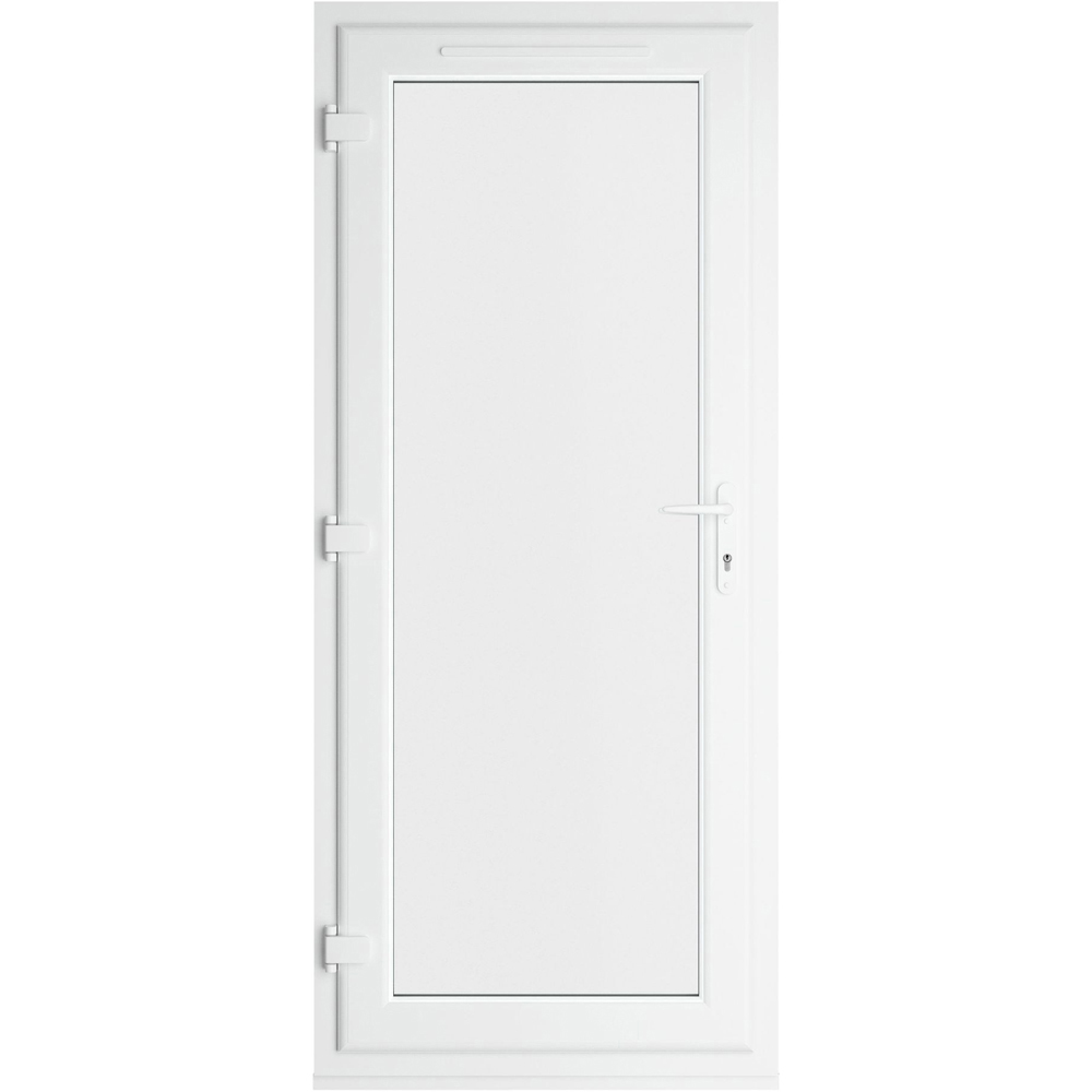 Crystal Agate and White Full Glass RH Open Clear Triple Glazed Door 890 x 2090mm Image 3