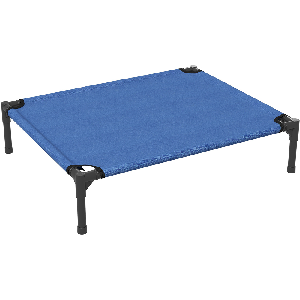 PawHut Blue Raised Foldable Pet Bed Image 1