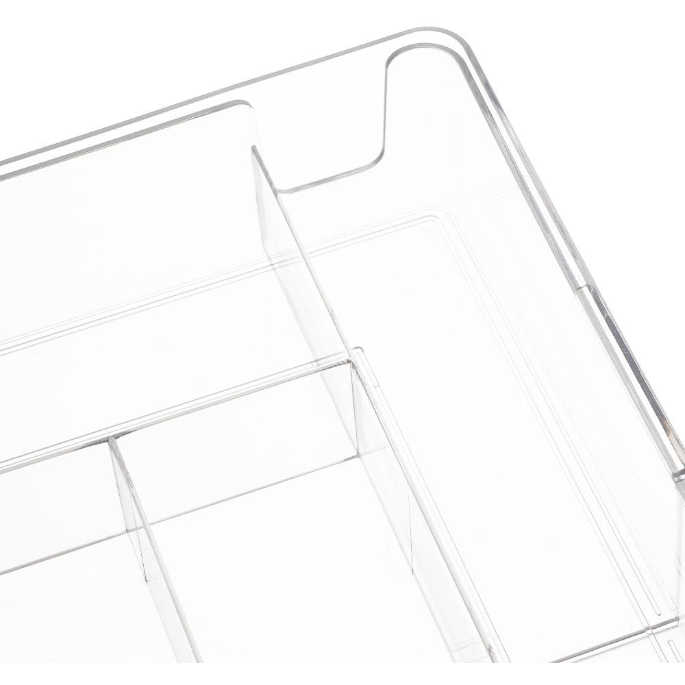 Living and Home Clear Expandable Drawer Organiser with 6 Compartments Image 4