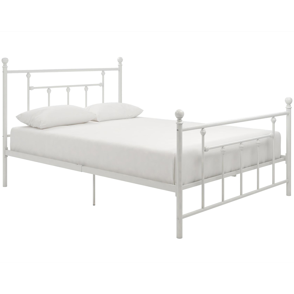 Dorel Manila Double White Metal Bed Frame Image 2