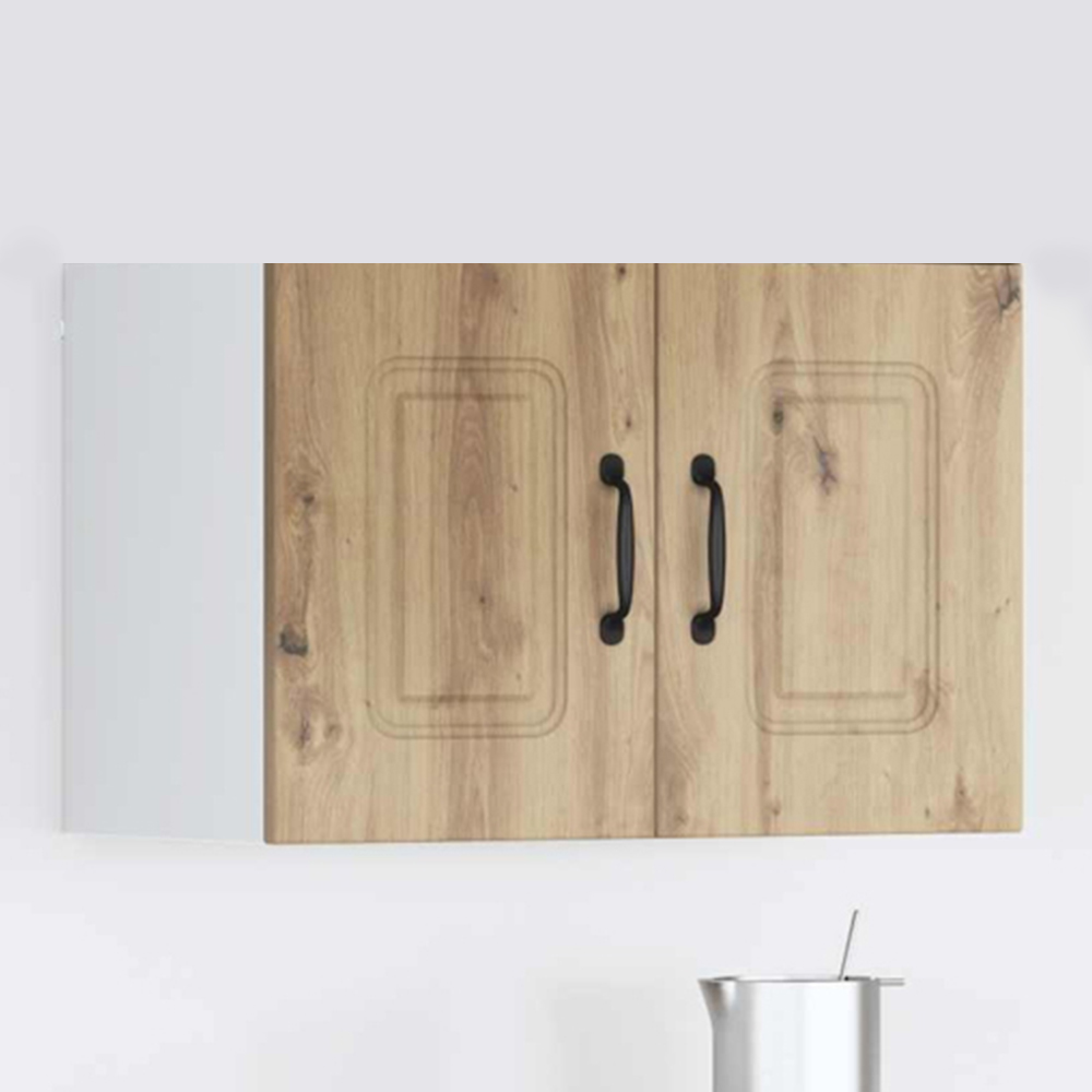 vidaXL Kalmar 2 Door Artisan Oak Wall Kitchen Cabinet 2 Pack Image 1