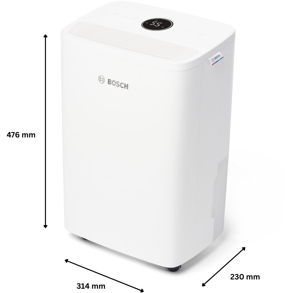 Bosch Dry 1000 White Lightweight Dehumidifier with LED Light Ring 10L Image 7