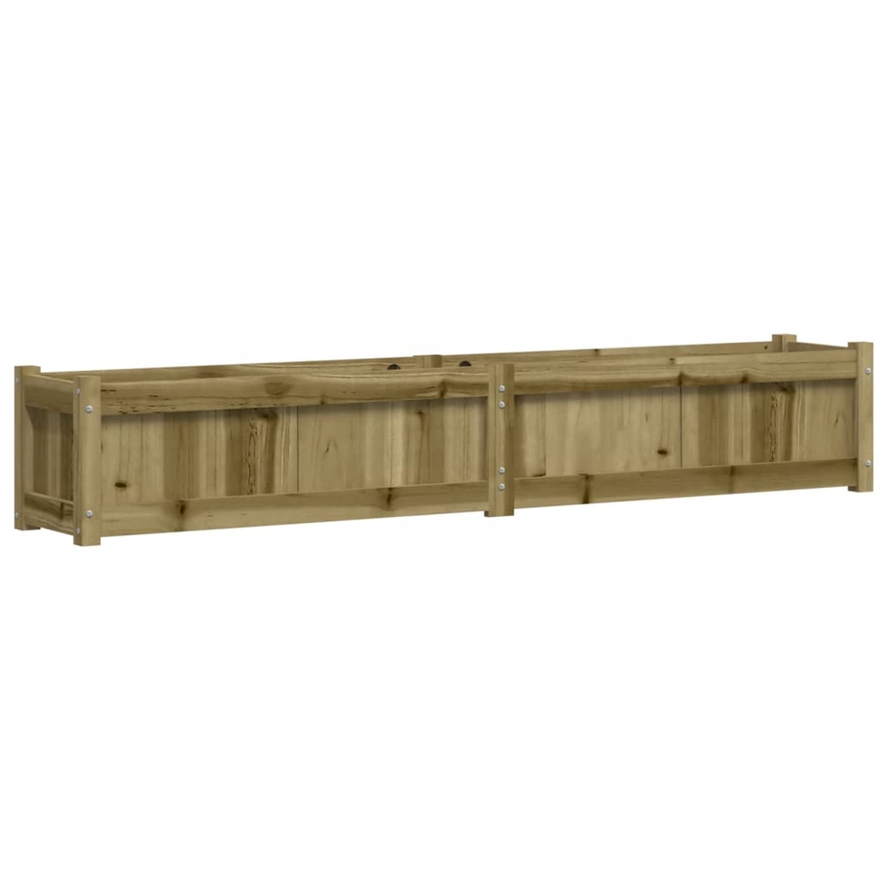 vidaXL Natural Impregnated Pine Wood Garden Planter 180 x 31 x 31cm Image 1