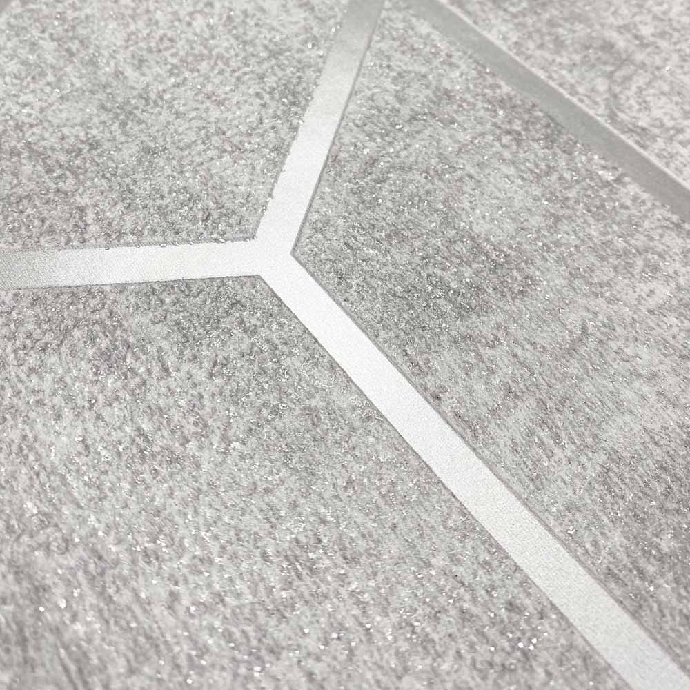 Muriva Axton Cube Grey Wallpaper Image 3