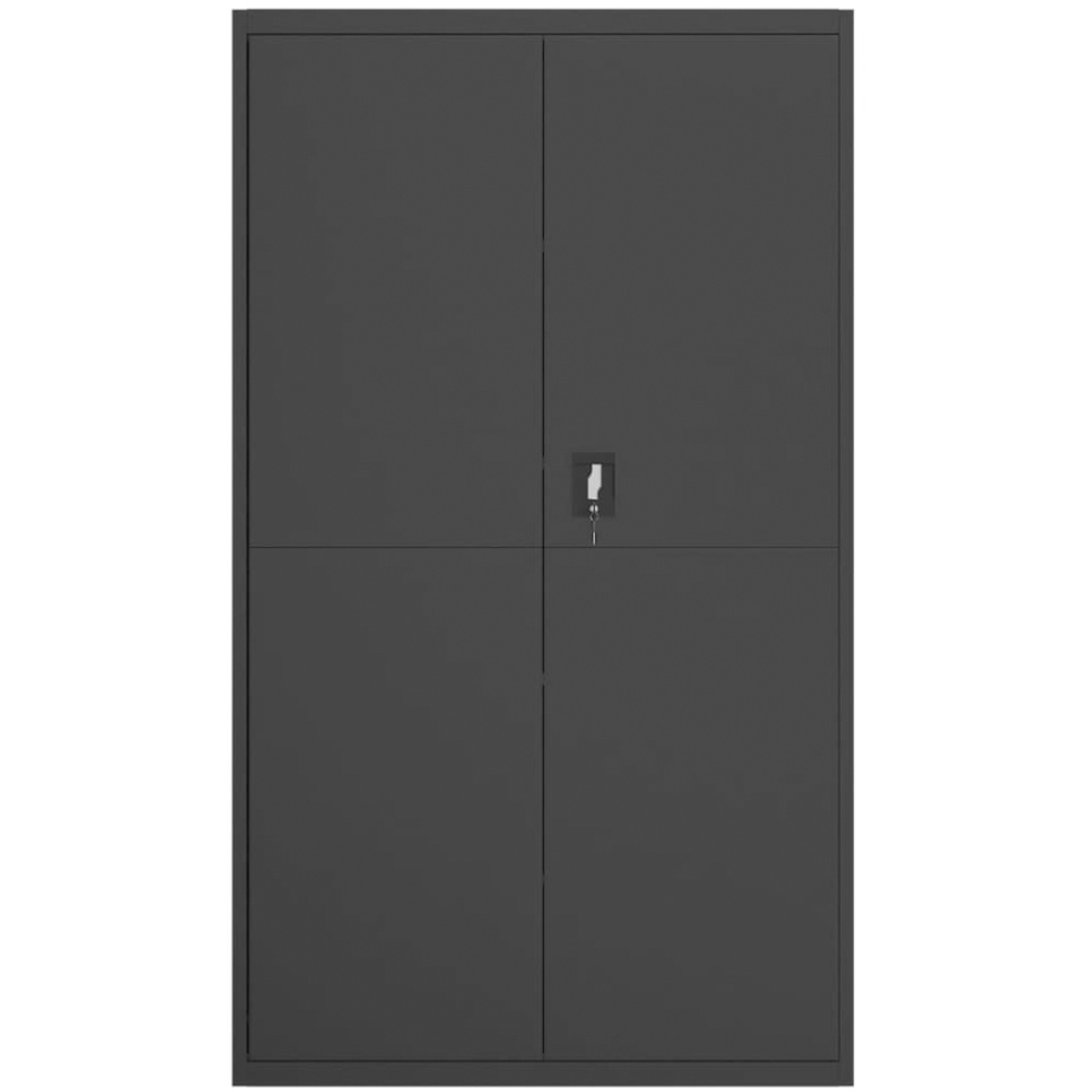 vidaXL 2 Door Black Lockable File Cabinet Image 3