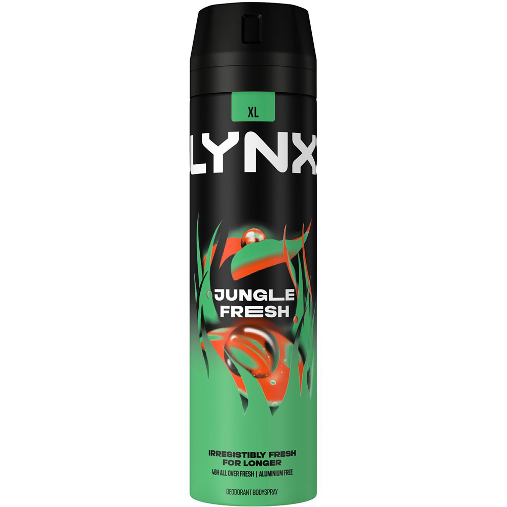 Lynx Body Spray Jungle Fresh 48H High Definition Fragrance Deodorant Spray 200ml 24 Pack Image 2