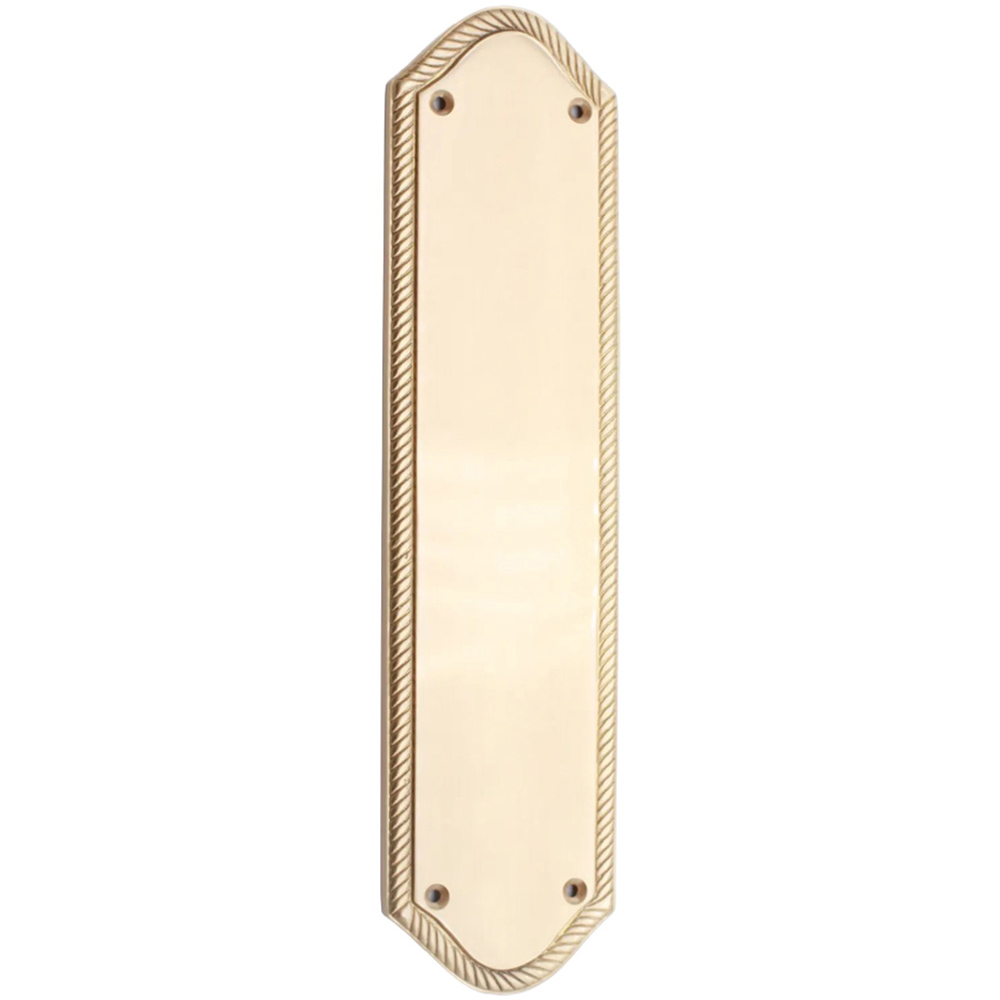 Spira Brass Georgian Half-Round Satin Brass Finger Plush Plate 300mm Image 1