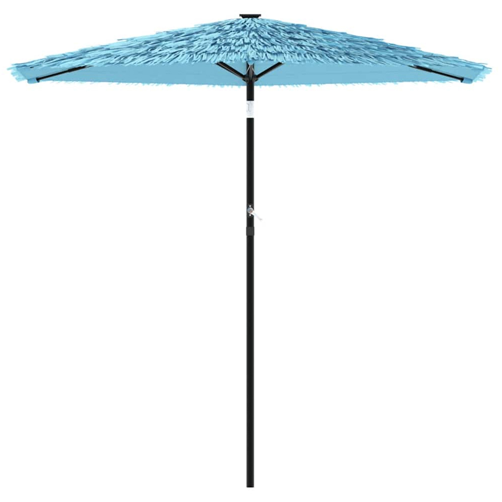 vidaXL Blue Straw Top Garden Parasol with Steel Pole 2.6m Image 2