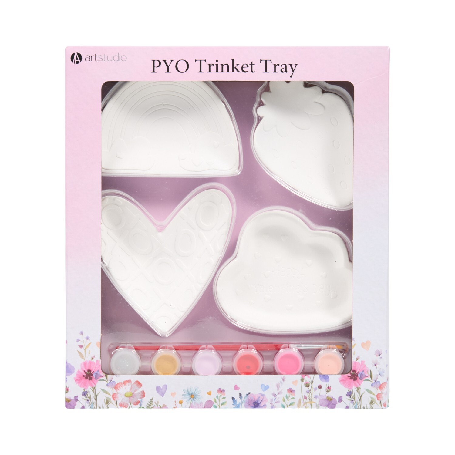 Paint Your Own Trinket Tray Kit White Image 2