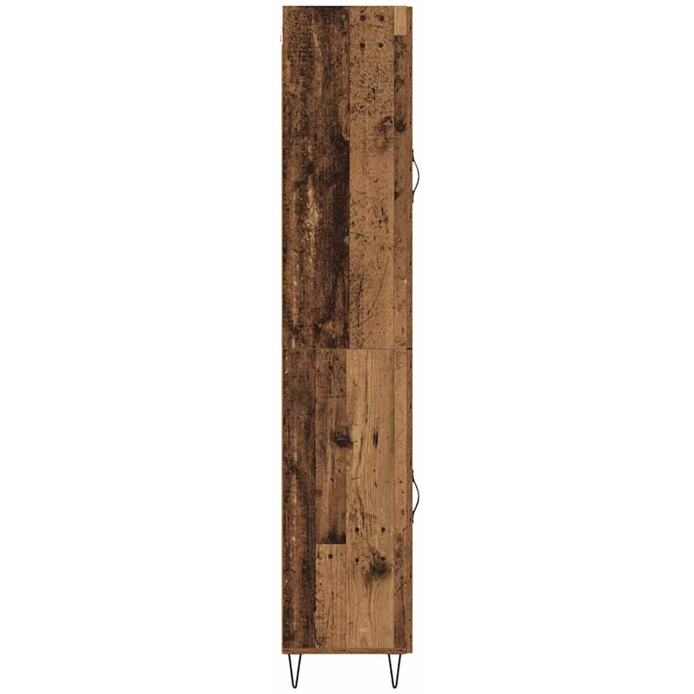 vidaXL 2 Door Old Wood Tall Slim Highboard Image 4
