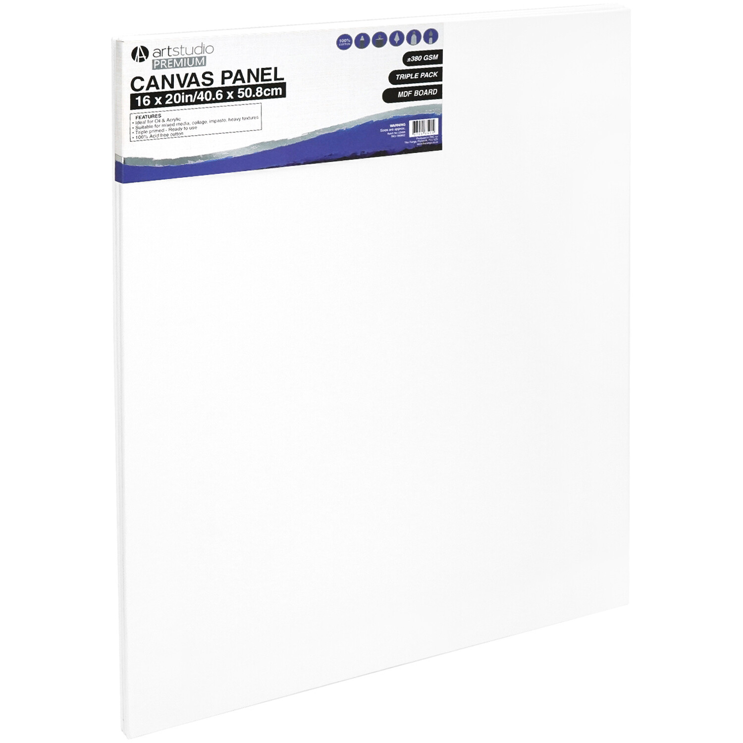 Art Studio Premium Canvas 40.6 x 50.8cm 3 Pack Image 2