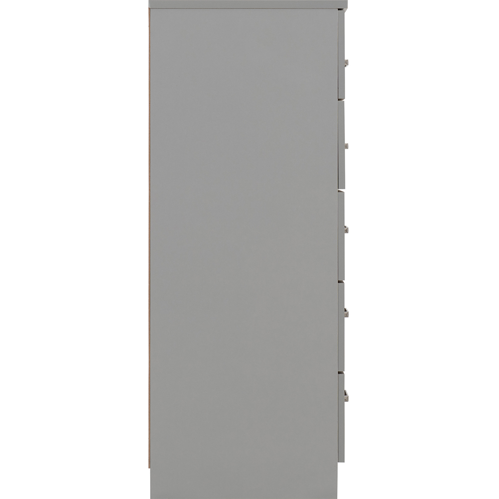 Seconique Dakota 5 Drawer Light Grey Storage Chest Image 5