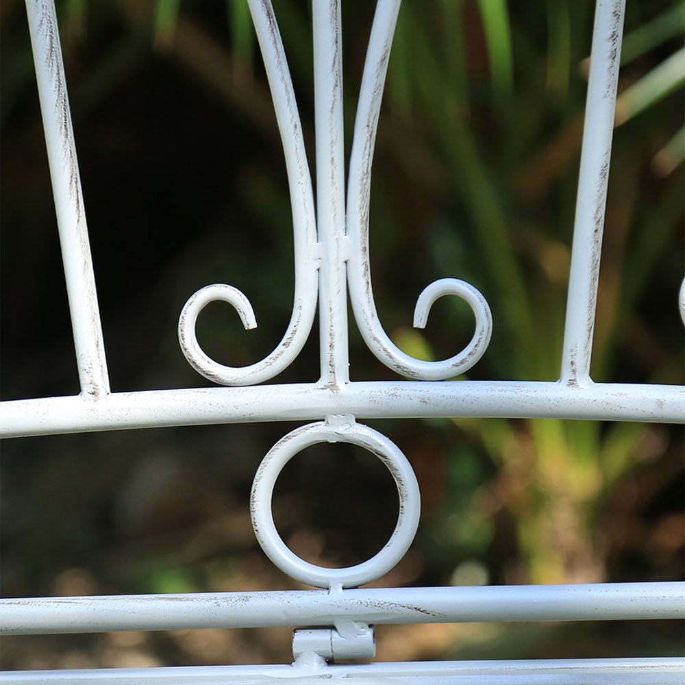 GlamHaus Barcelona Duck Egg Blue Garden Bench Image 5