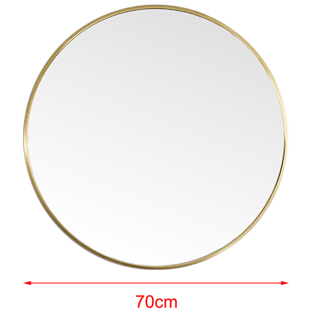 Living and Home Gold Frame Nordic Wall Mounted Bathroom Mirror 70cm Image 6