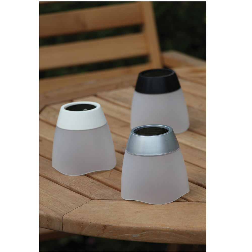 Luxform White Grey Black Tumbler Solar Table Light 12 Pack Image 2