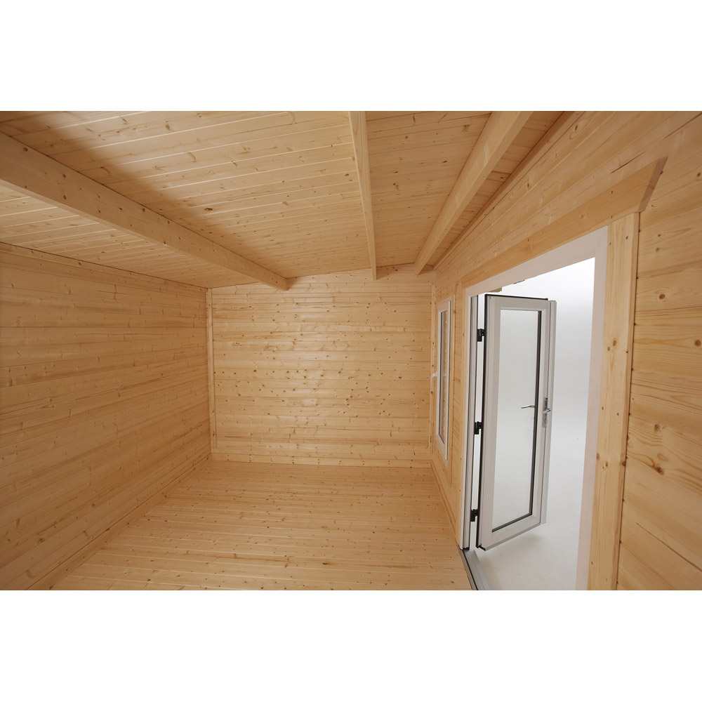 Power Sheds 16 x 16ft Left Double Door Apex Log Cabin Image 7