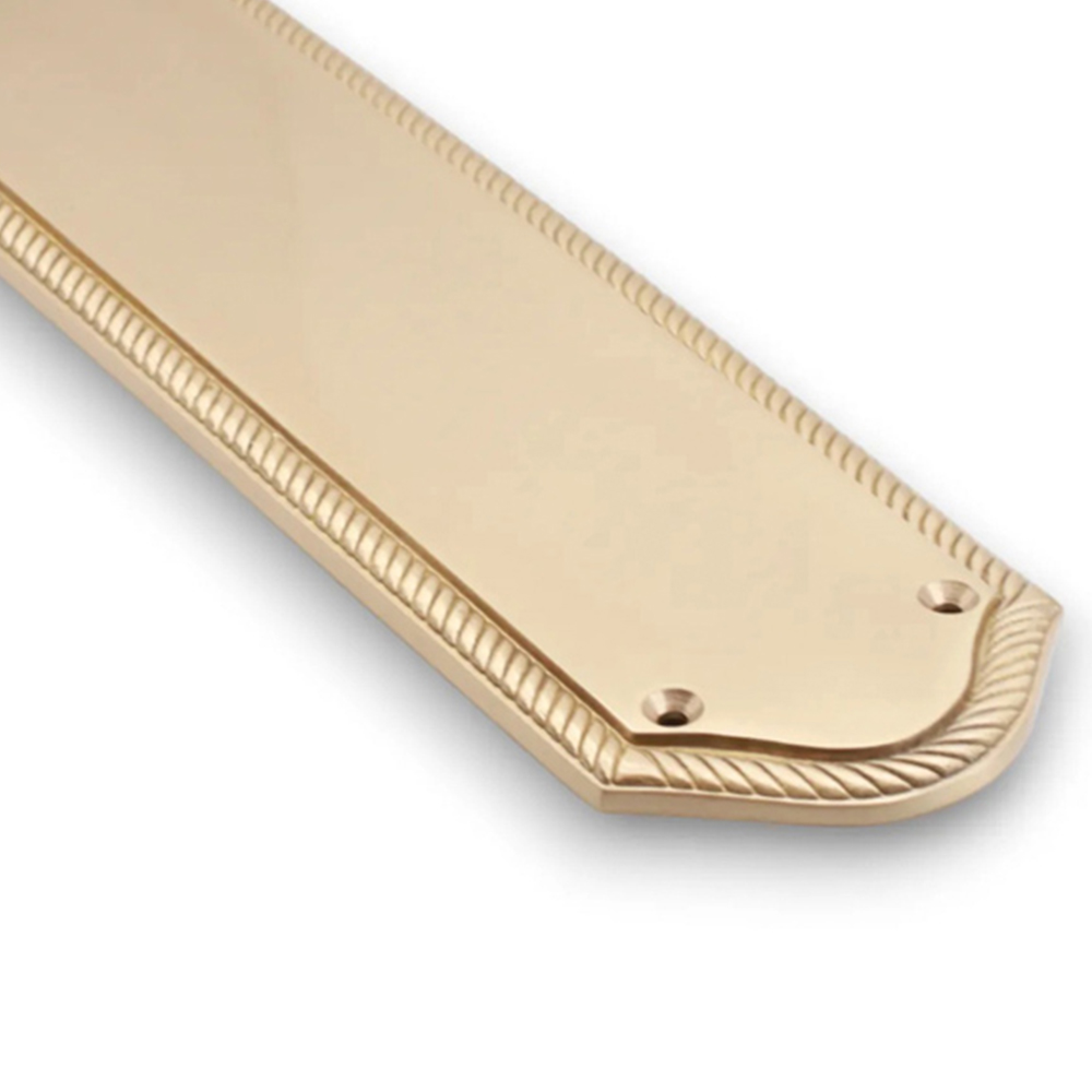 Spira Brass Georgian Half-Round Satin Brass Finger Plush Plate 300mm Image 4
