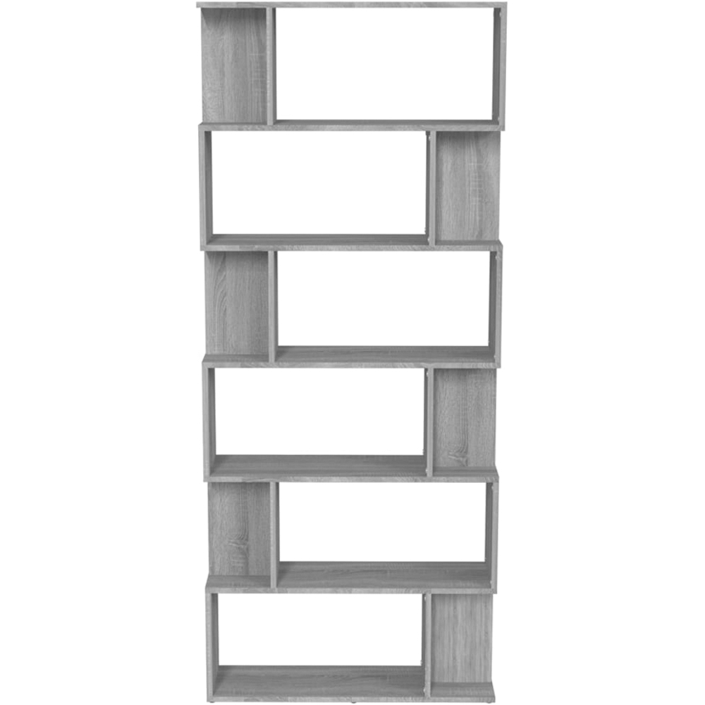 vidaXL 12 Shelf Grey Sonoma Tall Bookcase Image 3