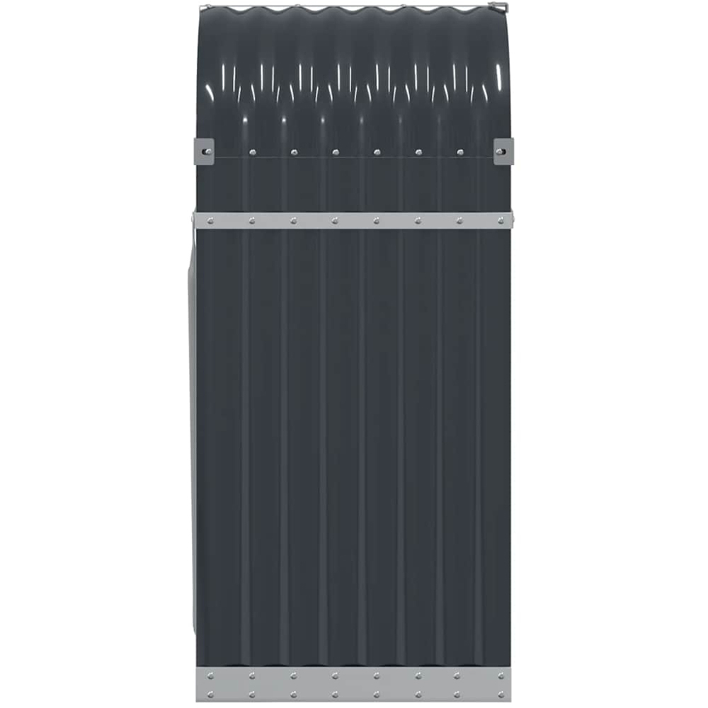 vidaXL Anthracite Galvanised Steel Firewood Log Holder 100 x 40 x 45cm Image 4