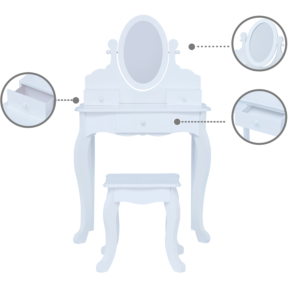 Teamson Kids Little Princess Rapunzel 3 Drawer White Medium Toy Vanity Set Image 8