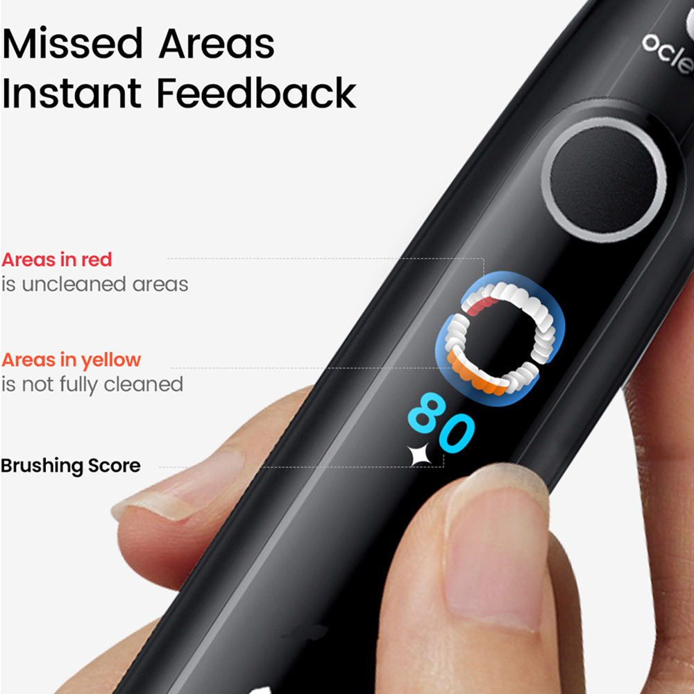 Oclean X Pro 20 S Black Wi-Fi Smart Sonic Electronic Toothbrush Set Image 6