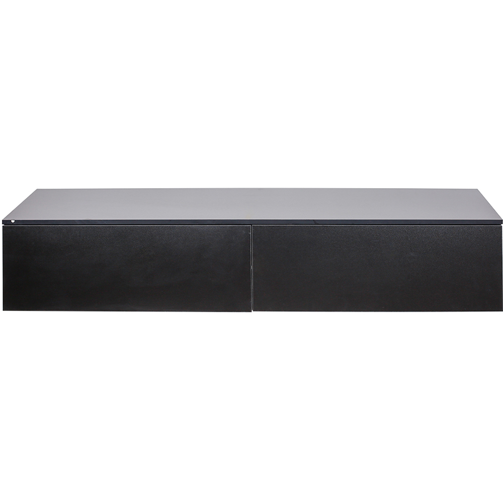 Living and Home 2 Door Black Wall Mounted Floating TV Unit Image 2