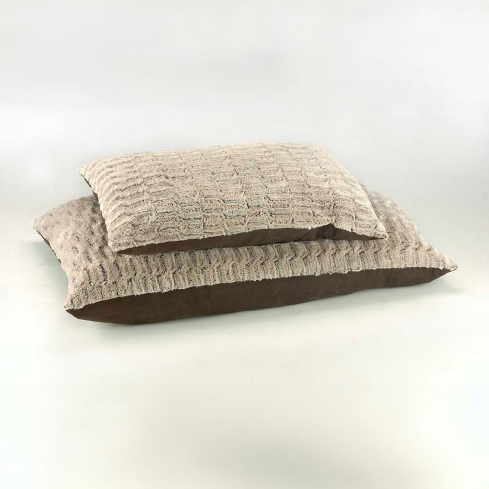 Snug & Cosy Novara Large Square Brown Dog Lounger Bed Image 2