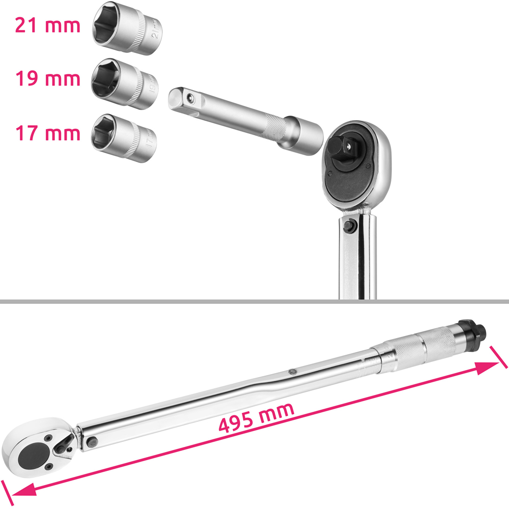 tectake 5 Piece Torque Wrench Set Image 8