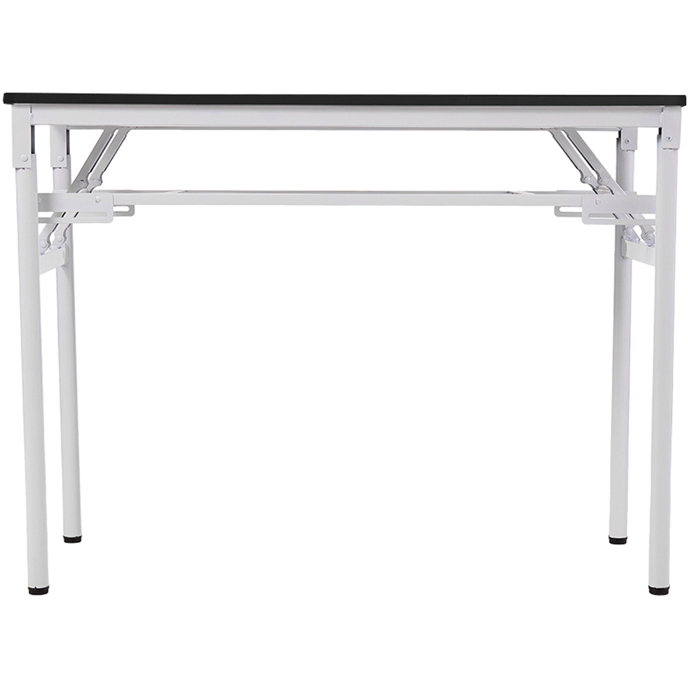 Living and Home Single Shelf Metal Frame Foldable Laptop Desk Black 100cm Image 5