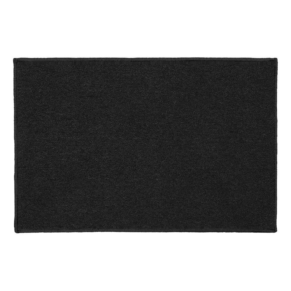 JVL Eden Black Indoor Machine Washable Doormat 40 x 60cm Image 1