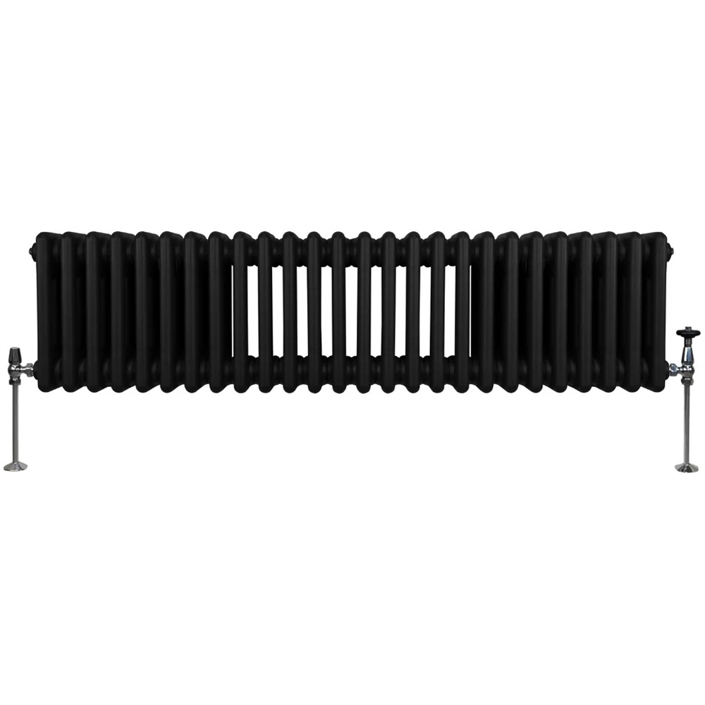 Monster Shop 3612 BTU Black Traditional 3 Column Radiator 300 x 1192mm Image 1