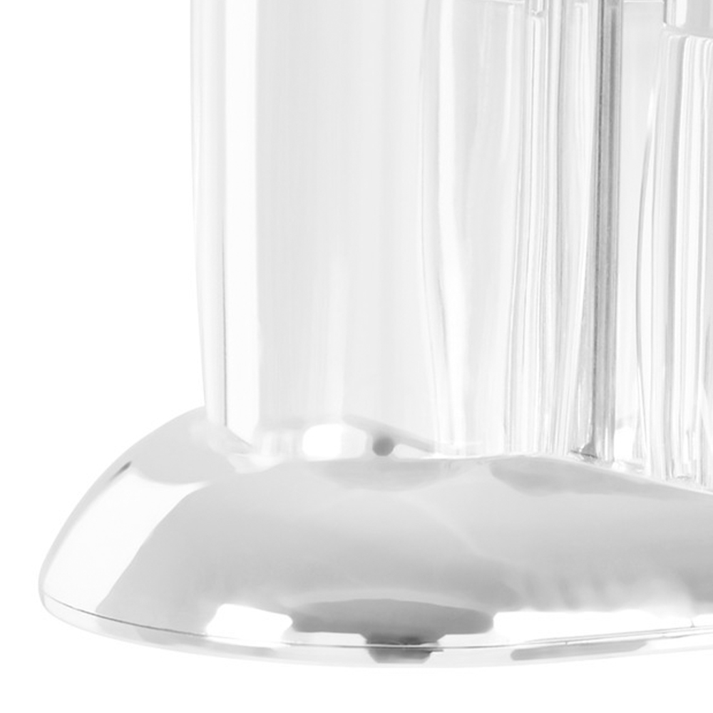 Premier Housewares Gozo Transparent and Silver Condiments Set 4 Pack Image 6