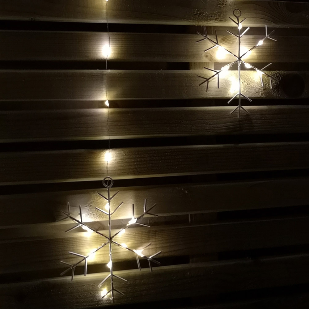 Samuel Alexander 147 Warm White LED Snowflake Curtain Light 1.2m Image 6
