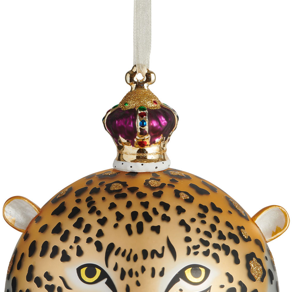 Wilko Majestic Leopard Bauble 120mm Wilko