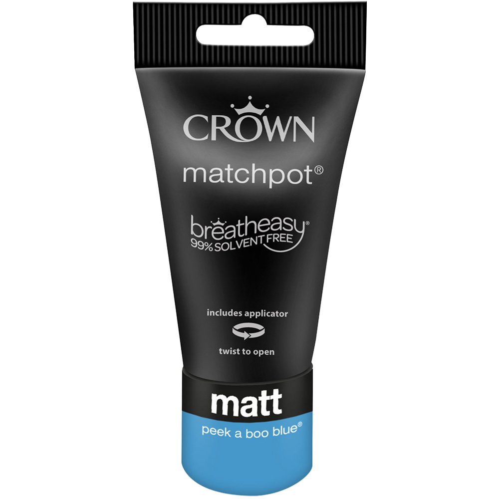 Crown Breatheasy Peek-A-Boo Blue Matt Feature Wall Tester Pot 40ml Image